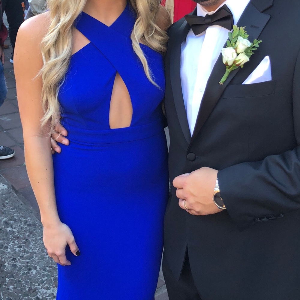 Royal blue gown
